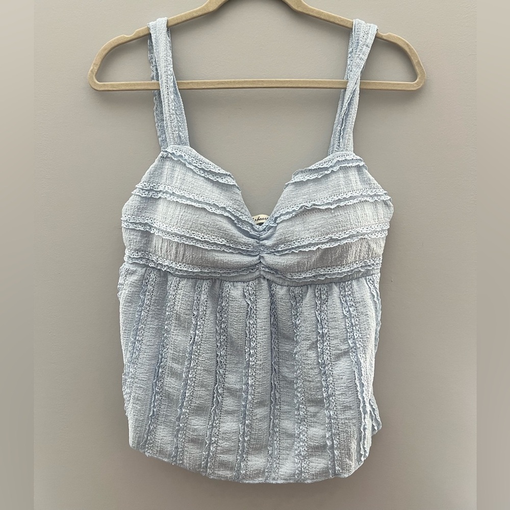 Baby Blue Ruffle Blouse